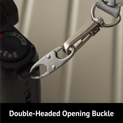 Anti Theft Zipper Clips Double Opening Small Carabiner Clips, 4Pcs Elegant Zinc Alloy Zipper Pull Replacement for Travel, Commuting and Camping (Space Grey)