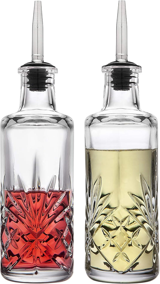 Oil and Vinegar Dispenser Cruet Set, Condiment Pourer Bottle - Dublin Collection