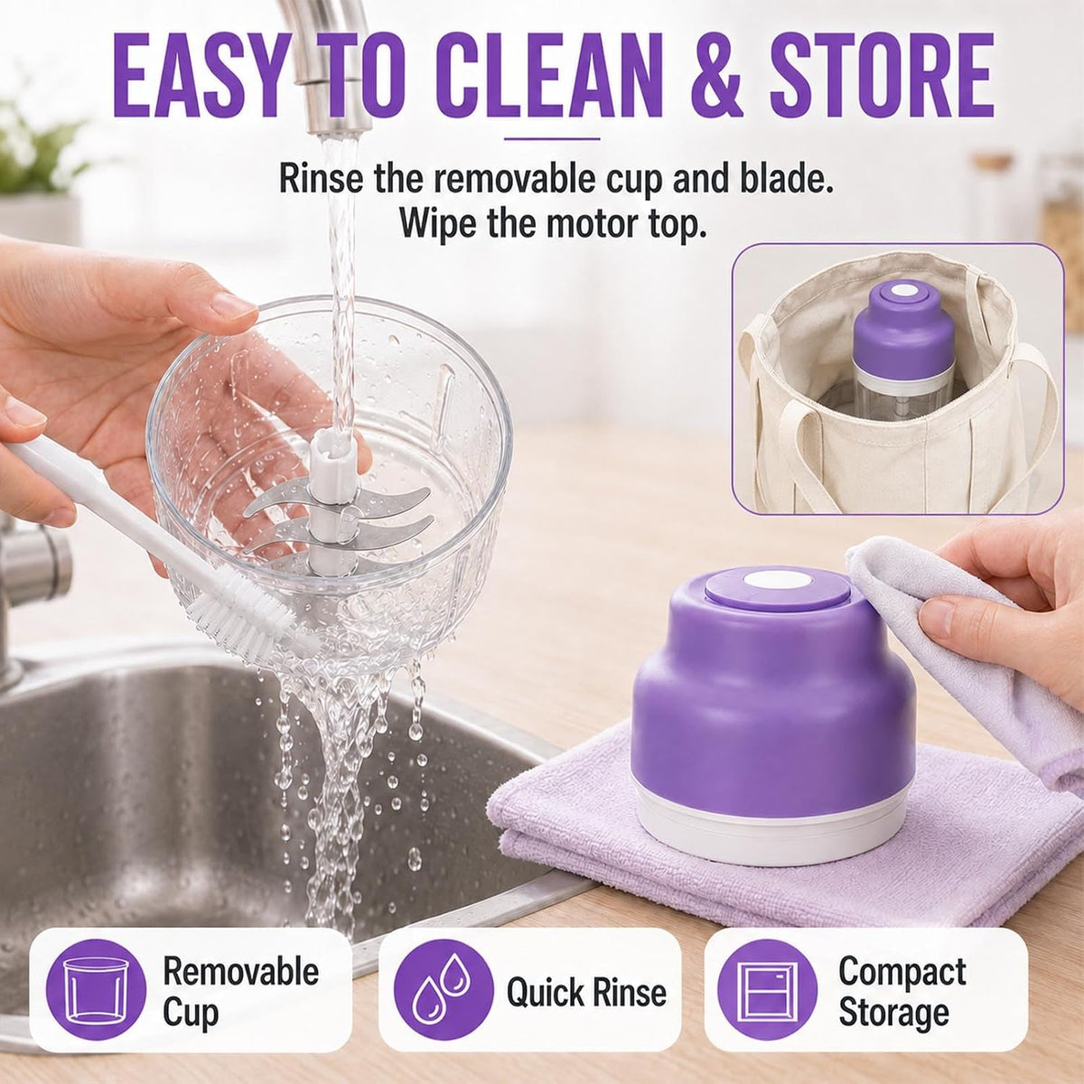 Electric Garlic Chopper, 320ML Portable Veggie Chopper, Rechargeable Vegetable Chopper,Garlic Grinder Masher Onion Chopper, Blender to Vegetable, for Ginger, Nuts,Chili, Fruit, Meat and Spices
