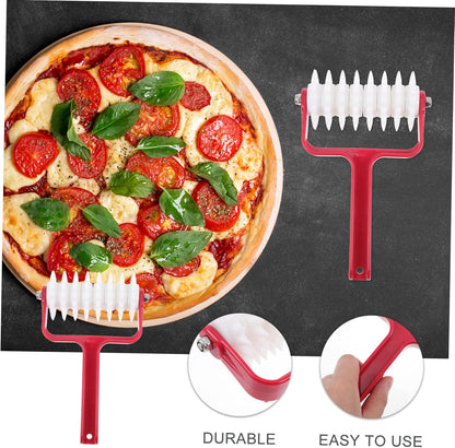 BESTOYARD Pizza Dough Roller Docker 7.87X4.72X1.96 Inch Kitchen Gadget with Uniform Hole Puncher for Even Pizza Crust Preparation