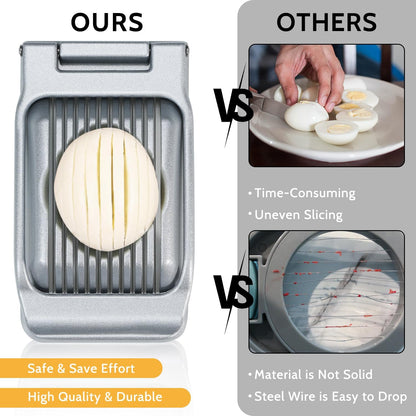 Stainless Steel Wire Egg Slicer for Hard Boiled Eggs & All Soft Food | Easy & Uniform Slices, Heavy Duty, Not Bend & Rust, Easy to Clean, Multipurpose Egg Cutter for Egg Salads, Sandwiches