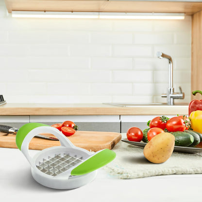 Stainless Steel Potato Slicer, Potato Cutting Device with Easy Grip Handle, Multi- French Fry Cutter Fruit Slicer