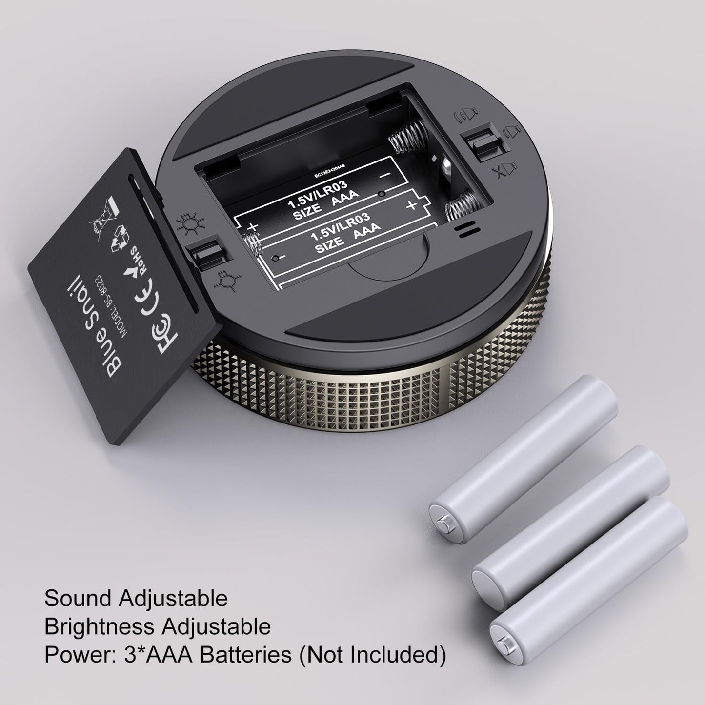 Kitchen Timer with LED Digital Display Smart Efficana for Home Classroom Gym Office, Volume and Brightness Adjustable Productivity Timer (Guncolor)