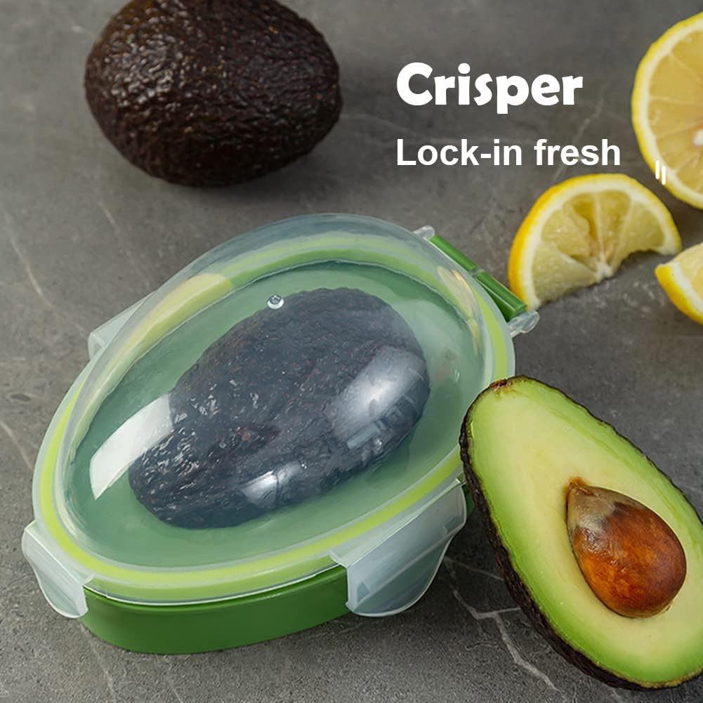 Avocado Saver, Reusable Avocado Storage Container with Secure Lid