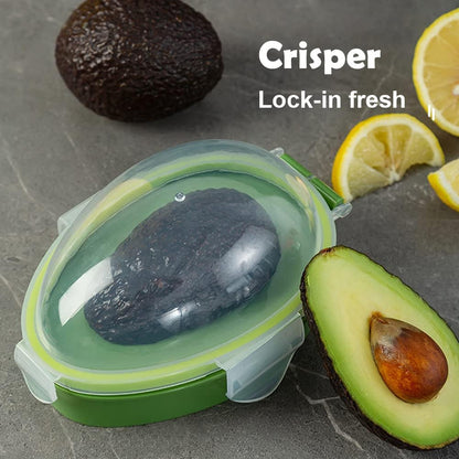 Avocado Saver, Reusable Avocado Storage Container with Secure Lid