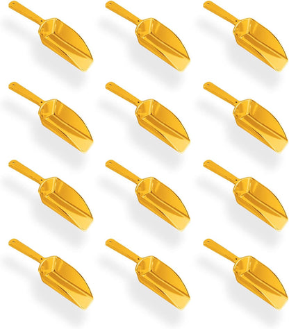 5.5" Mini Acrylic Plastic Kitchen Scoops for Weddings, Candy Dessert Buffet, Ice Cream, Protein Powders, Coffee, Tea (Clear)