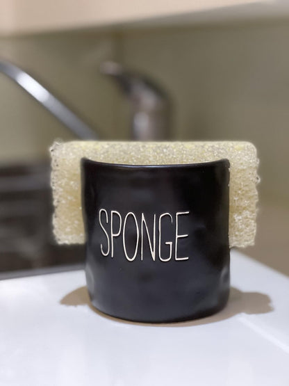 Kitchen Dish Bistro Sponge Holder Caddy, Black