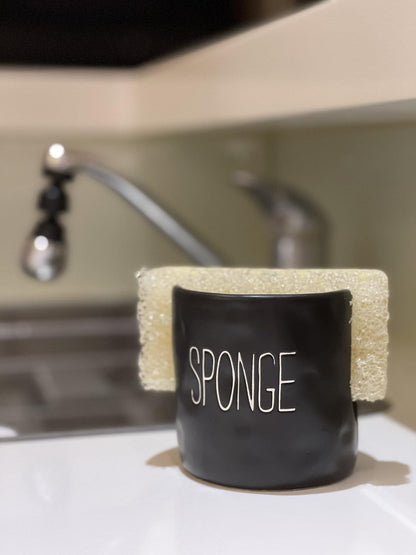 Kitchen Dish Bistro Sponge Holder Caddy, Black