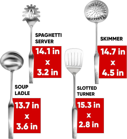Newness Metal Fish Turner Spatula Stainless Steel for Kitchen Use, Small Griddle Egg Spatula, Flexible, Polished Metal, Corrosion Resistant, Kitchen Slotted Turner with Thin Edge Ideal for Turning,11"