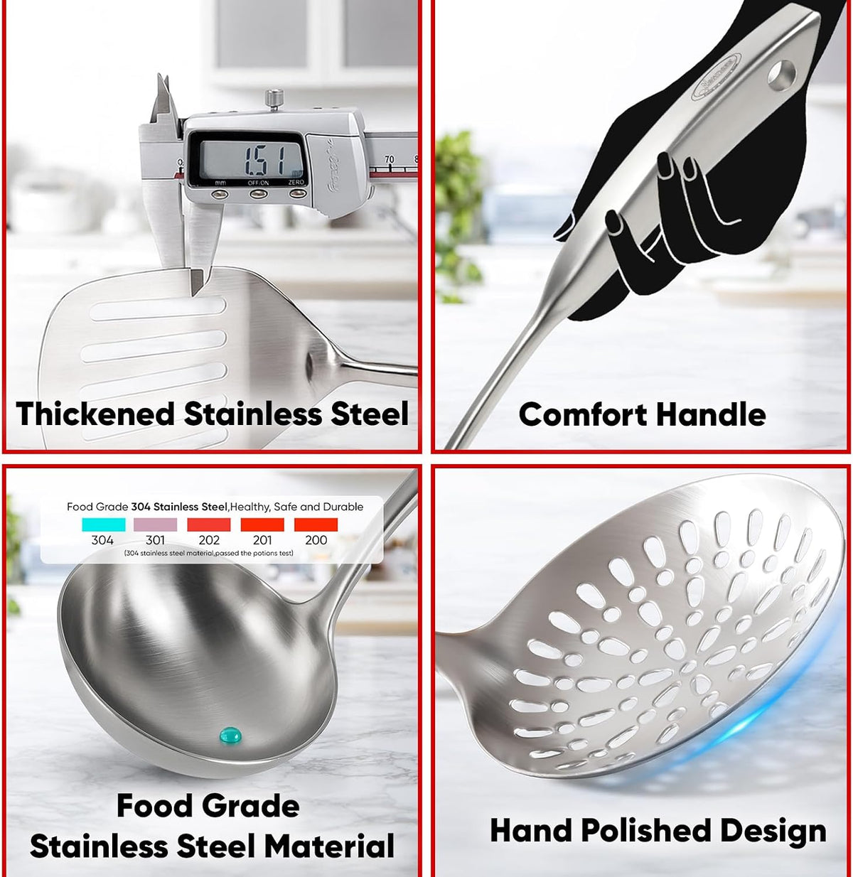 Newness Metal Fish Turner Spatula Stainless Steel for Kitchen Use, Small Griddle Egg Spatula, Flexible, Polished Metal, Corrosion Resistant, Kitchen Slotted Turner with Thin Edge Ideal for Turning,11"