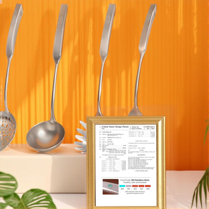 Newness Metal Fish Turner Spatula Stainless Steel for Kitchen Use, Small Griddle Egg Spatula, Flexible, Polished Metal, Corrosion Resistant, Kitchen Slotted Turner with Thin Edge Ideal for Turning,11"