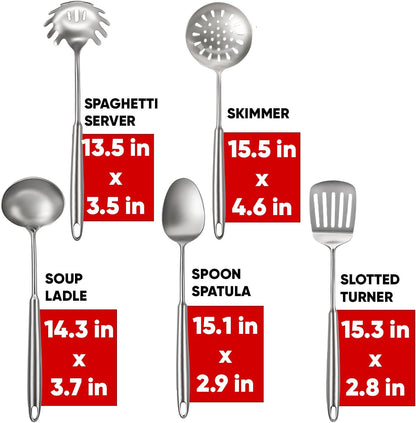 Newness Metal Fish Turner Spatula Stainless Steel for Kitchen Use, Small Griddle Egg Spatula, Flexible, Polished Metal, Corrosion Resistant, Kitchen Slotted Turner with Thin Edge Ideal for Turning,11"