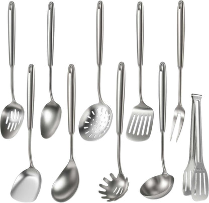 Newness Metal Fish Turner Spatula Stainless Steel for Kitchen Use, Small Griddle Egg Spatula, Flexible, Polished Metal, Corrosion Resistant, Kitchen Slotted Turner with Thin Edge Ideal for Turning,11"