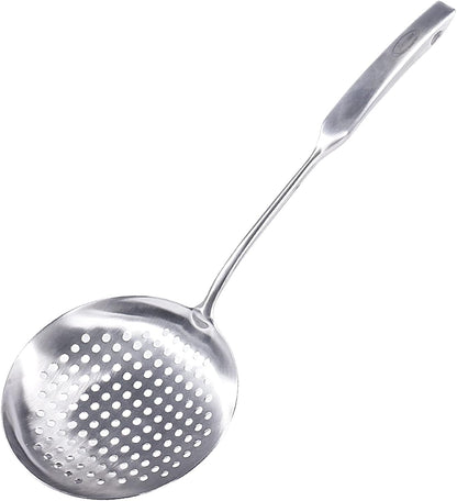 Newness Metal Fish Turner Spatula Stainless Steel for Kitchen Use, Small Griddle Egg Spatula, Flexible, Polished Metal, Corrosion Resistant, Kitchen Slotted Turner with Thin Edge Ideal for Turning,11"