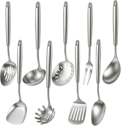 Newness Metal Fish Turner Spatula Stainless Steel for Kitchen Use, Small Griddle Egg Spatula, Flexible, Polished Metal, Corrosion Resistant, Kitchen Slotted Turner with Thin Edge Ideal for Turning,11"
