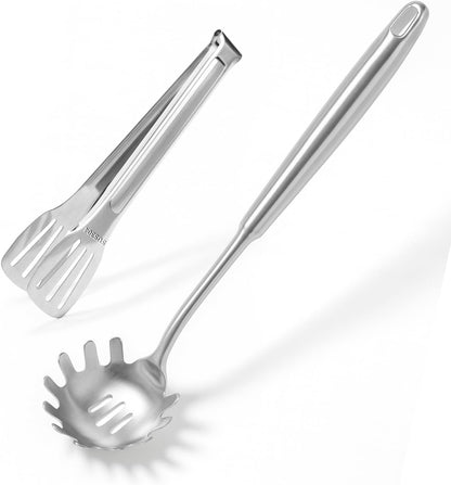 Newness Metal Fish Turner Spatula Stainless Steel for Kitchen Use, Small Griddle Egg Spatula, Flexible, Polished Metal, Corrosion Resistant, Kitchen Slotted Turner with Thin Edge Ideal for Turning,11"