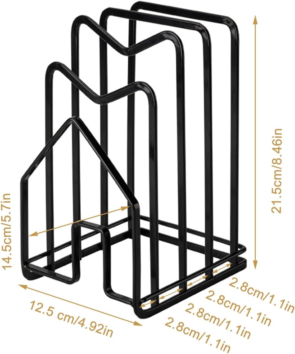 Pot Lid Organizer Cutting Board Holder Inside Cabinet 304 Stainless Steel Pots and Pan Organizer Under Cabinet Pot Cover Cookie Sheet Bakeware Serving Tray Cooling Rack Stand Kitchen Countertop