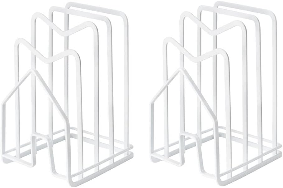 Pot Lid Organizer Cutting Board Holder Inside Cabinet 304 Stainless Steel Pots and Pan Organizer Under Cabinet Pot Cover Cookie Sheet Bakeware Serving Tray Cooling Rack Stand Kitchen Countertop