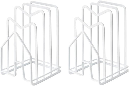 Pot Lid Organizer Cutting Board Holder Inside Cabinet 304 Stainless Steel Pots and Pan Organizer Under Cabinet Pot Cover Cookie Sheet Bakeware Serving Tray Cooling Rack Stand Kitchen Countertop