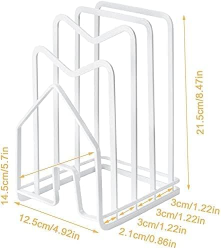 Pot Lid Organizer Cutting Board Holder Inside Cabinet 304 Stainless Steel Pots and Pan Organizer Under Cabinet Pot Cover Cookie Sheet Bakeware Serving Tray Cooling Rack Stand Kitchen Countertop