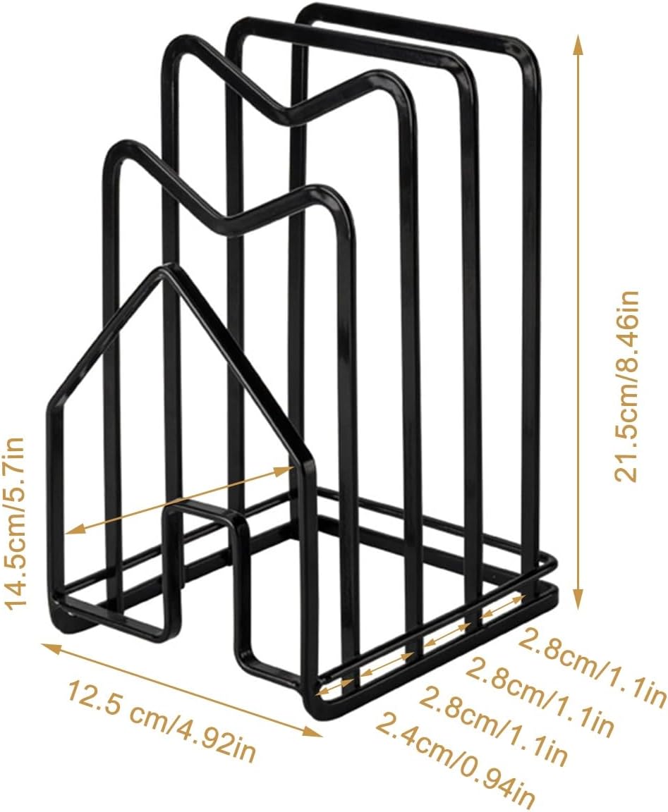 Pot Lid Organizer Cutting Board Holder Inside Cabinet 304 Stainless Steel Pots and Pan Organizer Under Cabinet Pot Cover Cookie Sheet Bakeware Serving Tray Cooling Rack Stand Kitchen Countertop