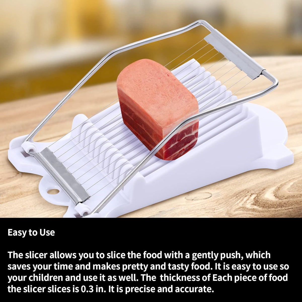 2 Pack Luncheon Meat Slicer, Egg Slicers,Strawberry Slicer