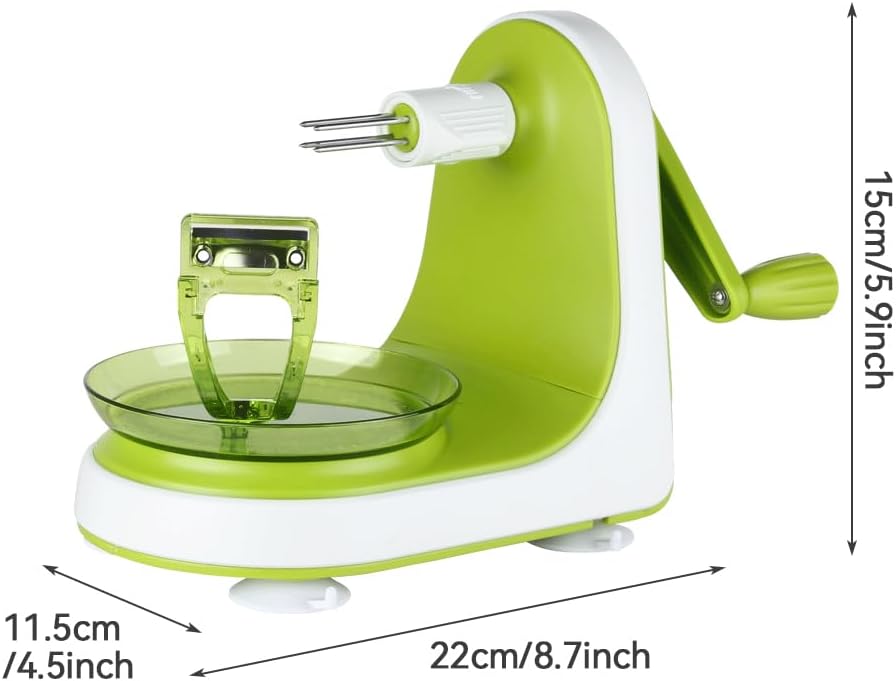 Manual Apple Peeler with Suction Base - Quick, Safe Desktop Apple Skin Peeler, Replaceable Blade, Easy to Clean for Home Kitchen Quick Applesauce Pie Making