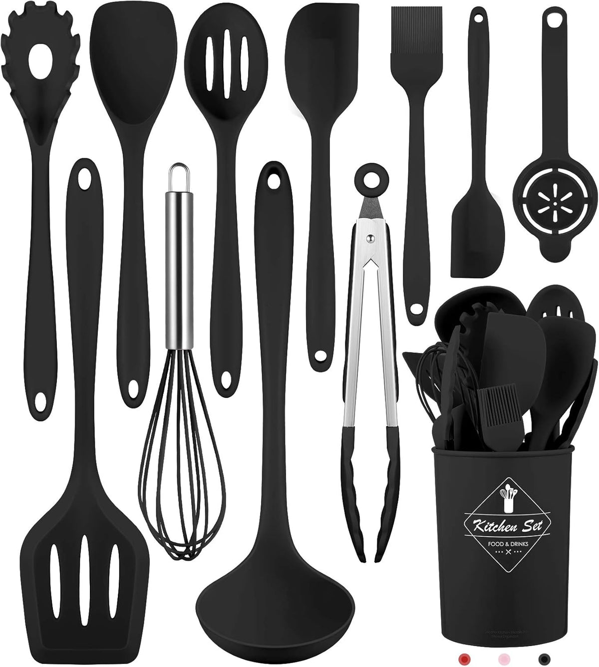 Blue Kitchen Utensils Set-12 Pieces Silicone Cooking Utensils Set