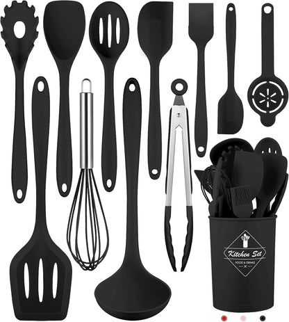 Blue Kitchen Utensils Set-12 Pieces Silicone Cooking Utensils Set
