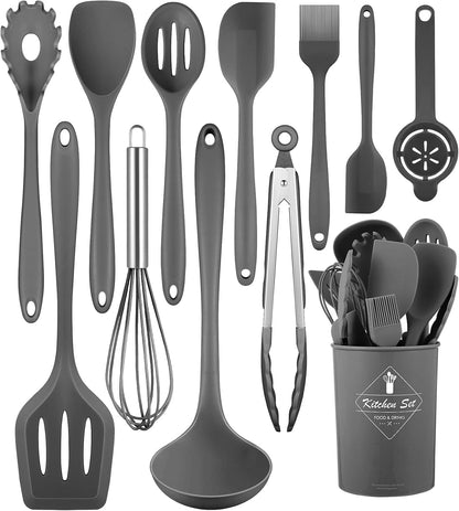 Blue Kitchen Utensils Set-12 Pieces Silicone Cooking Utensils Set