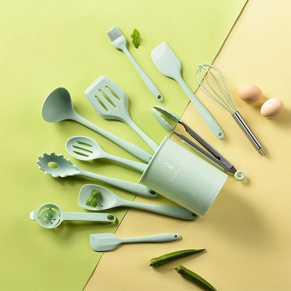 Blue Kitchen Utensils Set-12 Pieces Silicone Cooking Utensils Set