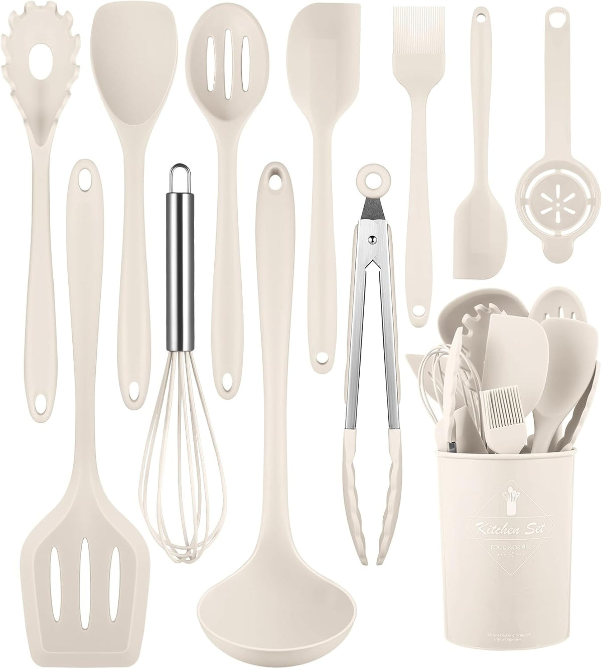 Blue Kitchen Utensils Set-12 Pieces Silicone Cooking Utensils Set