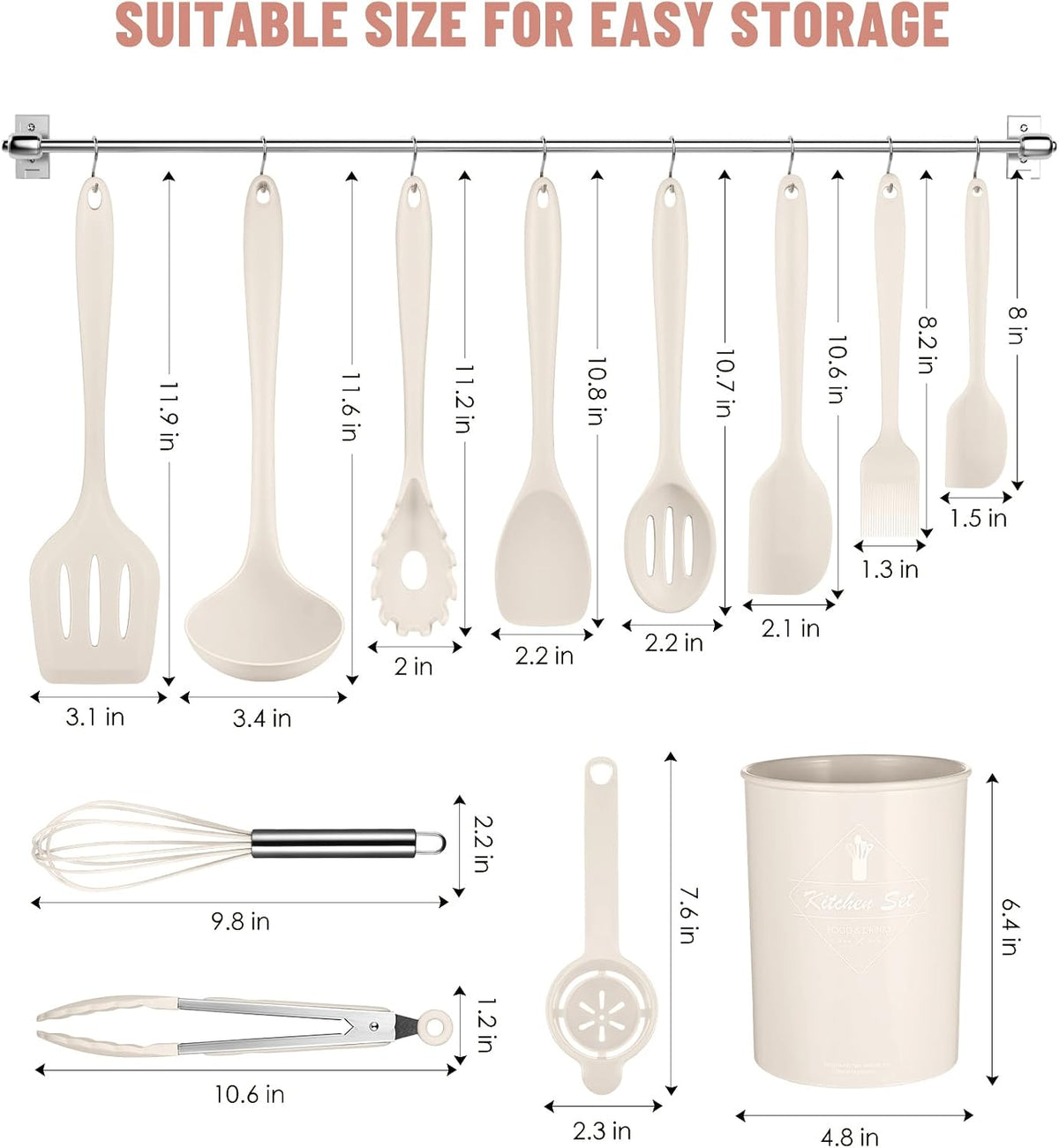 Blue Kitchen Utensils Set-12 Pieces Silicone Cooking Utensils Set
