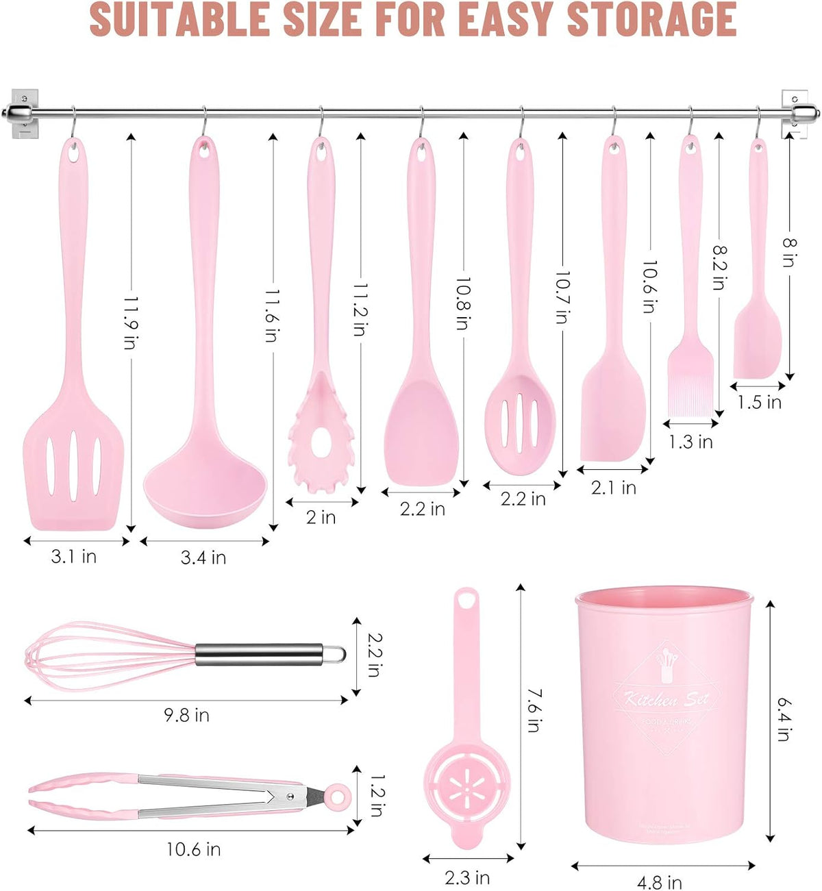 Blue Kitchen Utensils Set-12 Pieces Silicone Cooking Utensils Set