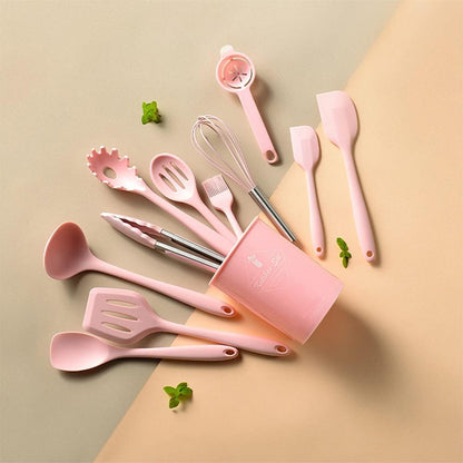 Blue Kitchen Utensils Set-12 Pieces Silicone Cooking Utensils Set
