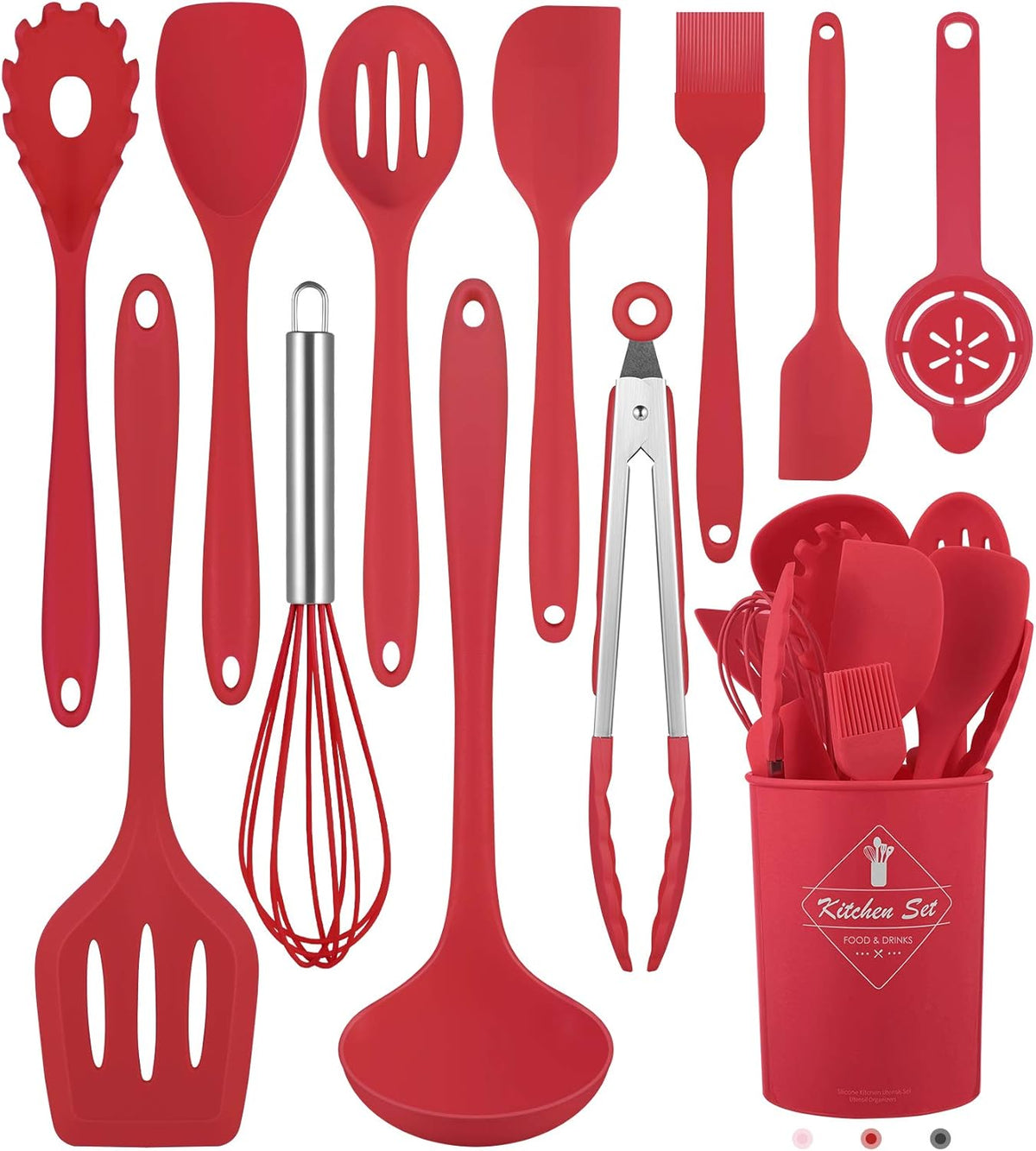 Blue Kitchen Utensils Set-12 Pieces Silicone Cooking Utensils Set