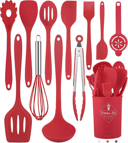 Blue Kitchen Utensils Set-12 Pieces Silicone Cooking Utensils Set