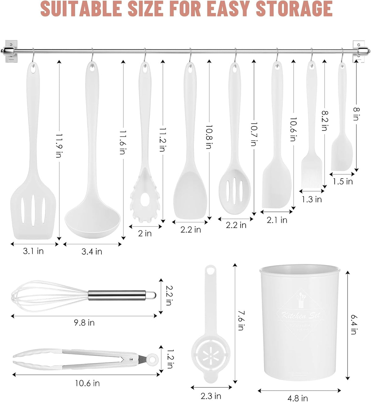 Blue Kitchen Utensils Set-12 Pieces Silicone Cooking Utensils Set