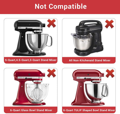 Flex Edge Beater Accessories and Attachments for KitchenAid 6 Quart Bowl-Lift Stand Mixer, Pastry Paddle Attachment for Kitchenaid, Dishwasher Safe, White