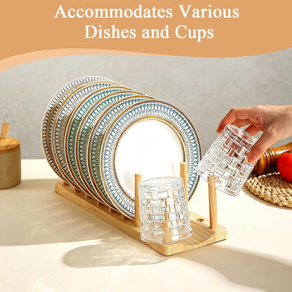 Pot Lid Organizer, Sturdy Plastic Pan Lid Organizer Rack, 8 Adjustable Compartments - For Cabinet and Countertop, Pot Lids, Pans, Plates, Bowls, Cups, Cutting Boards and Books