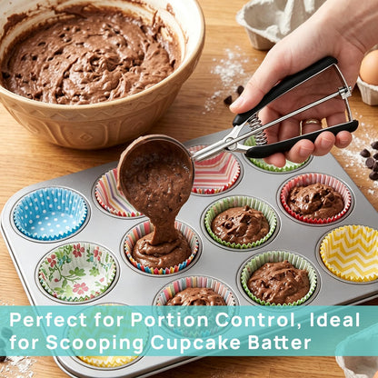 Mini Cookie Scoop, 1 Tsp Cookie Scoops for Baking, Melon Baller Scoop, 1 inch Cookie Scoop, Mini Ice Cream Scoop, Good Soft Grips, Smooth Trigger Release