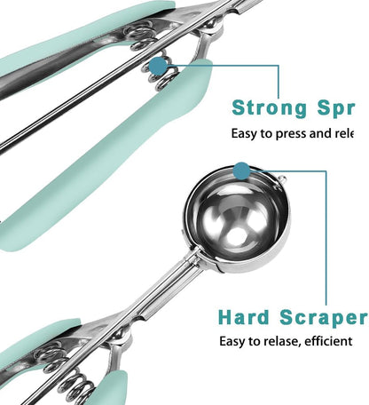 Mini Cookie Scoop, 1 Tsp Cookie Scoops for Baking, Melon Baller Scoop, 1 inch Cookie Scoop, Mini Ice Cream Scoop, Good Soft Grips, Smooth Trigger Release