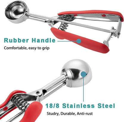Mini Cookie Scoop, 1 Tsp Cookie Scoops for Baking, Melon Baller Scoop, 1 inch Cookie Scoop, Mini Ice Cream Scoop, Good Soft Grips, Smooth Trigger Release