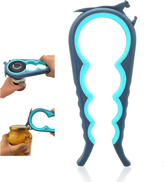 Jar Opener & Bottle Opener for Seniors with Arthritis, Weak Hands | Adjustable Lid Opener Effortlessly Opens Jars, Bottles & Pop-Top Cans, Great for Senior Parents, Grandparents, or Loved Ones
