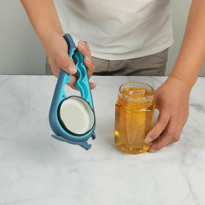 Jar Opener & Bottle Opener for Seniors with Arthritis, Weak Hands | Adjustable Lid Opener Effortlessly Opens Jars, Bottles & Pop-Top Cans, Great for Senior Parents, Grandparents, or Loved Ones
