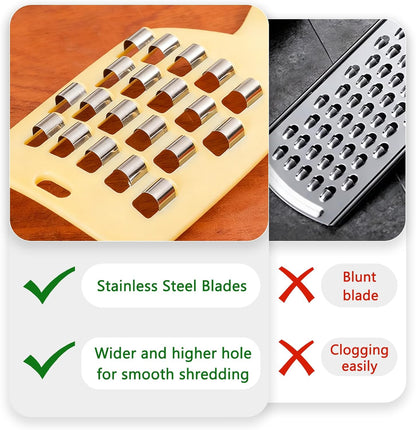 2-in-1 Ginger Grater & Vegetable Slicer–Kitchen Grater for Shredding,Slicing,and Grinding Garlic Ginger Veggies|Ultimate Kitchen Gadget for Effortless Meal Prep