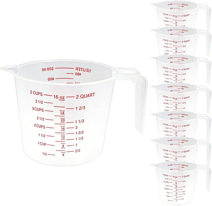 2 Cup/16 Oz Plastic Measuring Cups With Spout And Handle