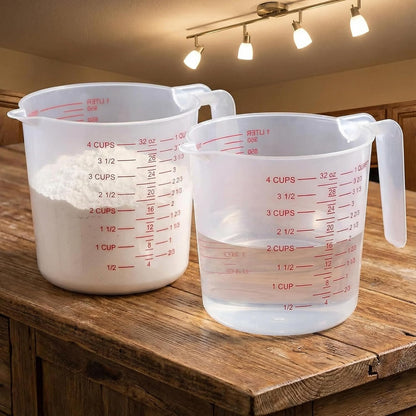 2 Cup/16 Oz Plastic Measuring Cups With Spout And Handle