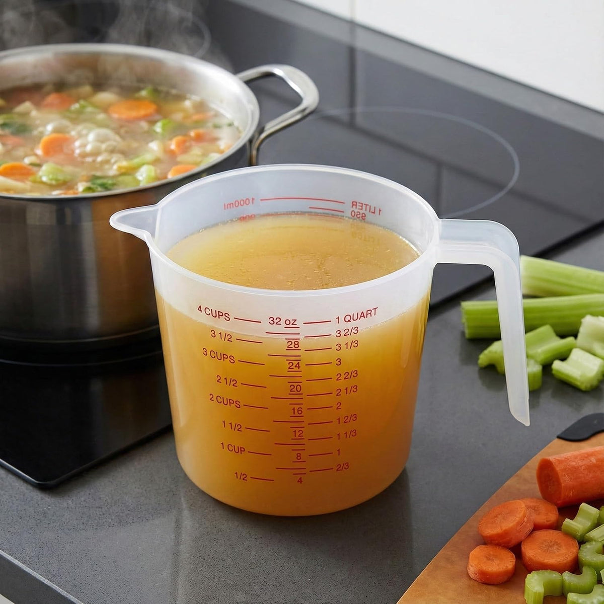2 Cup/16 Oz Plastic Measuring Cups With Spout And Handle