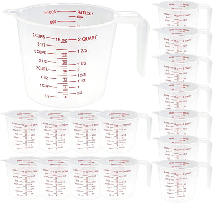 2 Cup/16 Oz Plastic Measuring Cups With Spout And Handle
